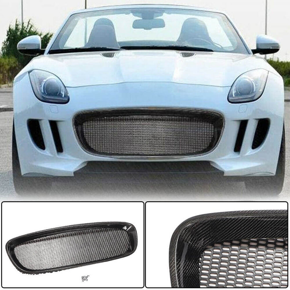 Jaguar F-type 2013-2016 Front Grille Carbon Fiber/FRP-Ahacarbon