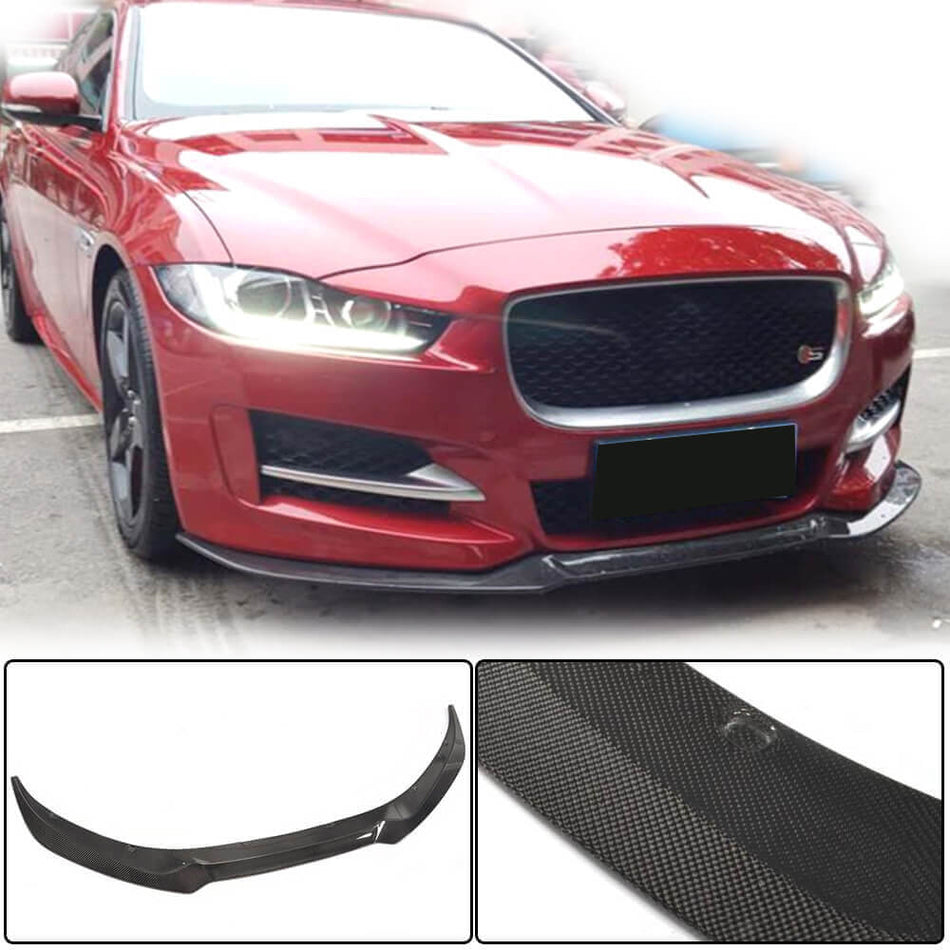 Jaguar XE X760 2015-2019 Front Bumper Lip Carbon Fiber-Ahacarbon