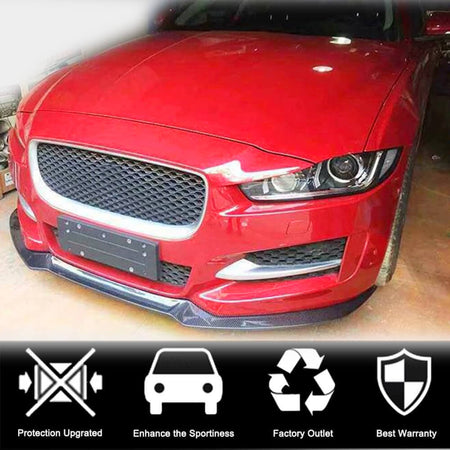 Jaguar XE X760 2015-2019 Front Bumper Lip Carbon Fiber-Ahacarbon
