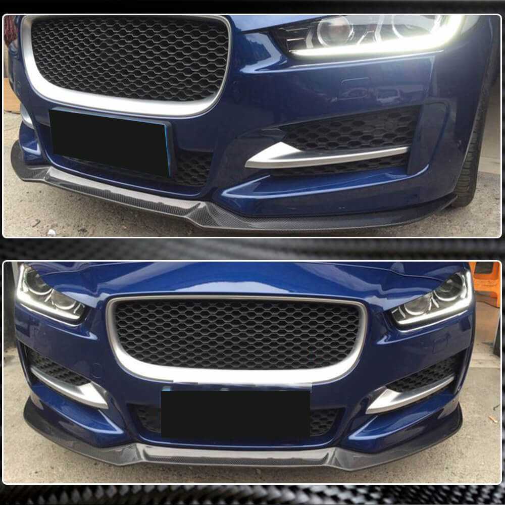 Jaguar XE X760 2015-2019 Front Bumper Lip Carbon Fiber-Ahacarbon