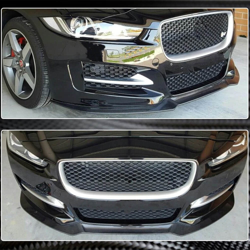 Jaguar XE X760 2015-2019 Front Bumper Lip Carbon Fiber-Ahacarbon
