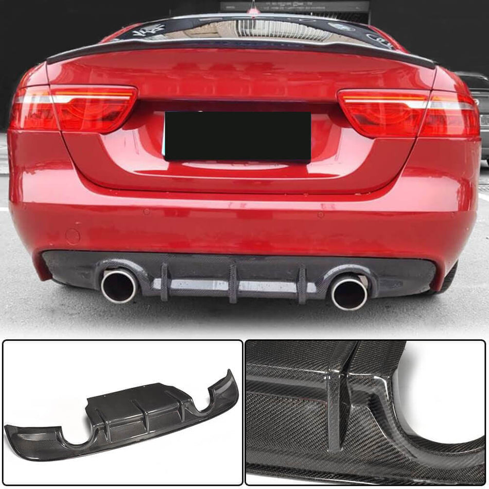 Jaguar XE X760 Sedan 2015-2019 Rear Bumper Diffuser Carbon Fiber-Ahacarbon