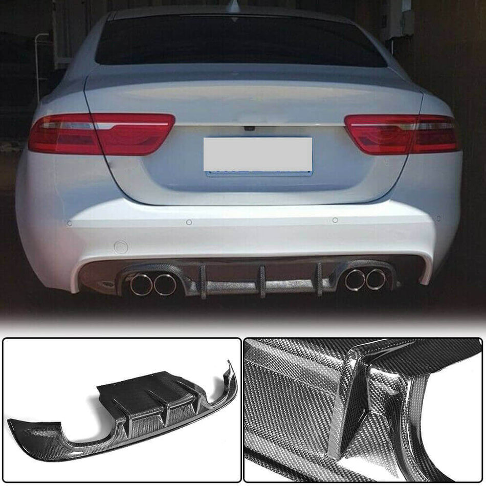 Jaguar XE X760 Sedan 2015-2019 Rear Bumper Diffuser Carbon Fiber-Ahacarbon