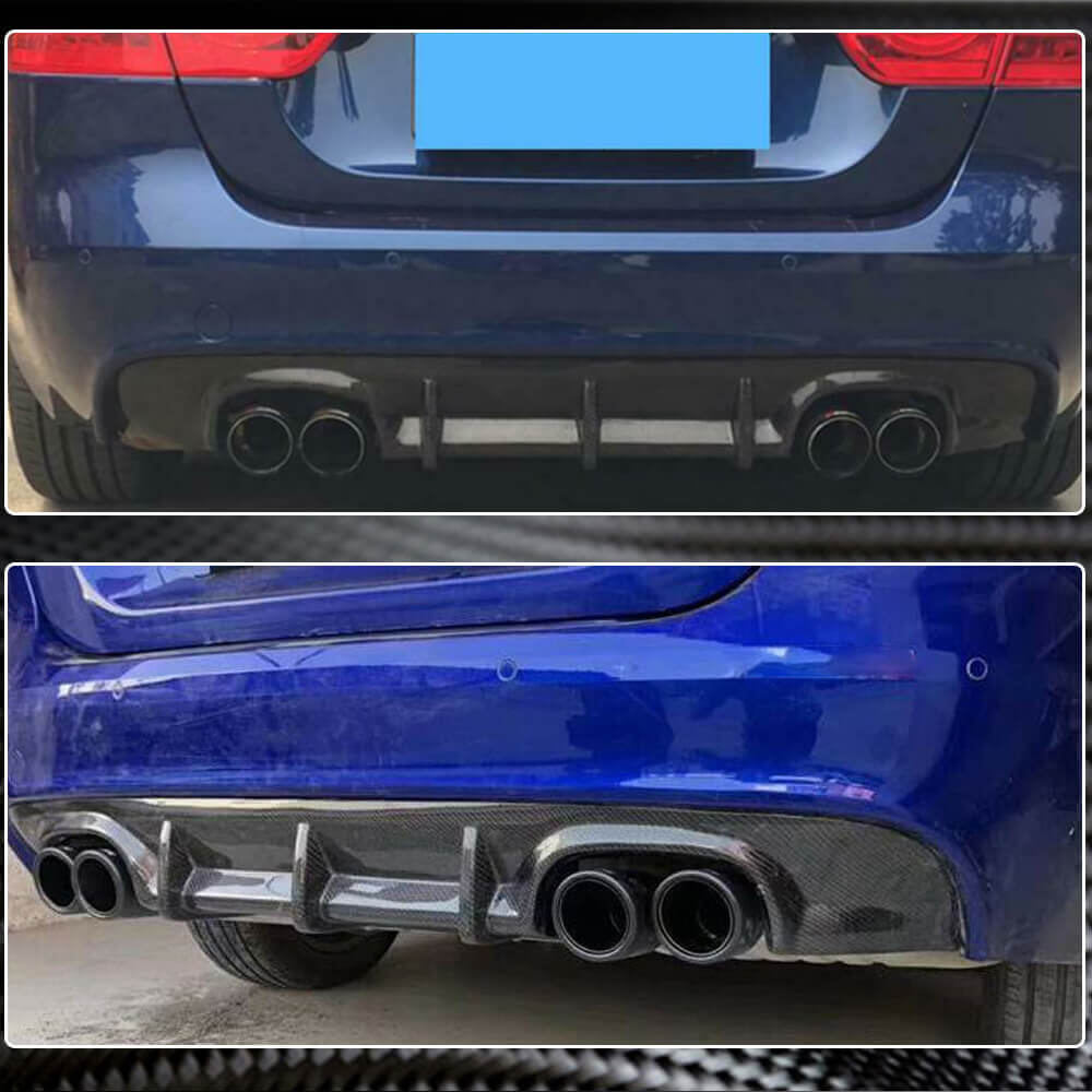 Jaguar XE X760 Sedan 2015-2019 Rear Bumper Diffuser Carbon Fiber-Ahacarbon