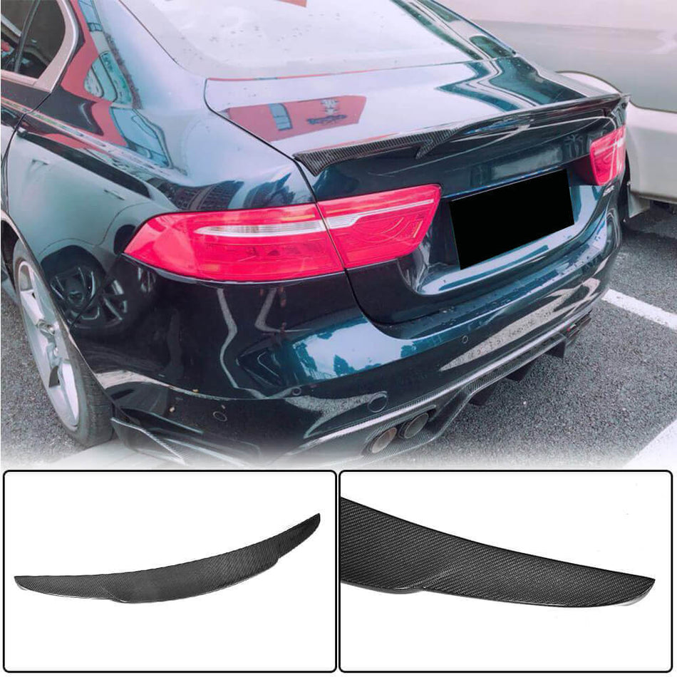 For Jaguar XE X760 Carbon Fiber Rear Trunk Spoiler Boot Wing Lip-Ahacarbon
