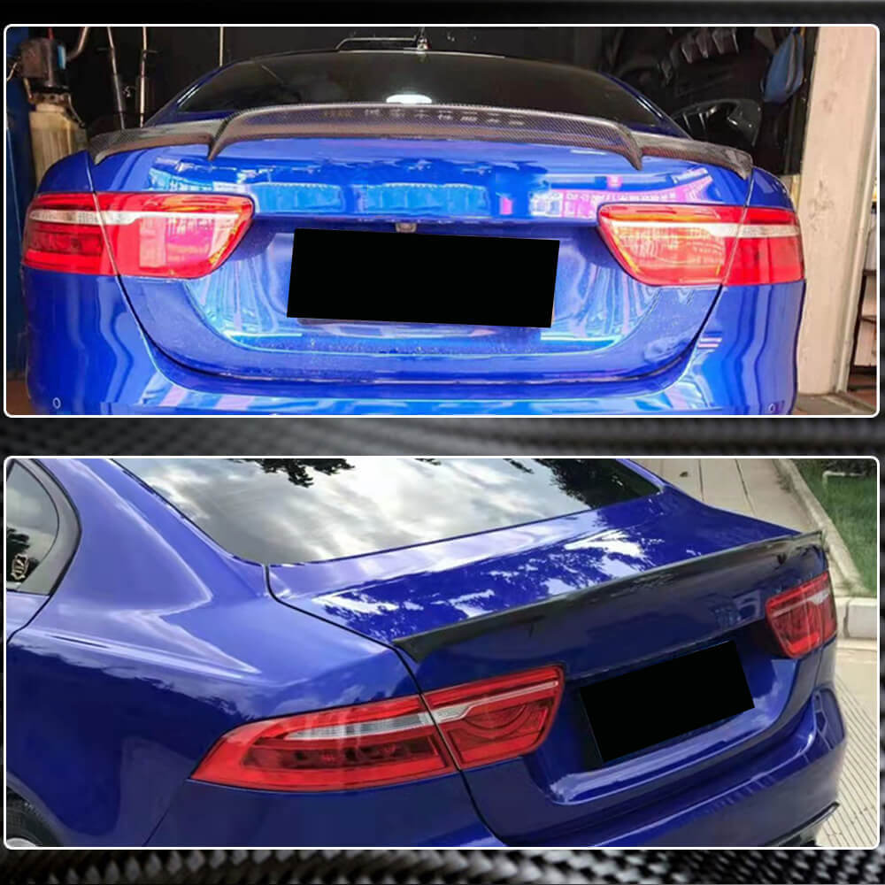 For Jaguar XE X760 Carbon Fiber Rear Trunk Spoiler Boot Wing Lip-Ahacarbon