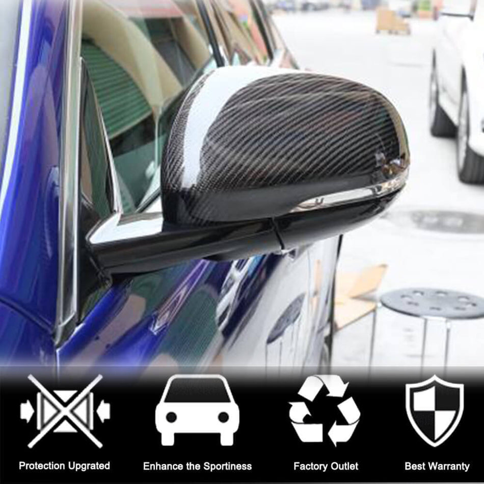 Jaguar XE/XF/XJ/XK Mirror Covers Pair Carbon Fiber-Ahacarbon
