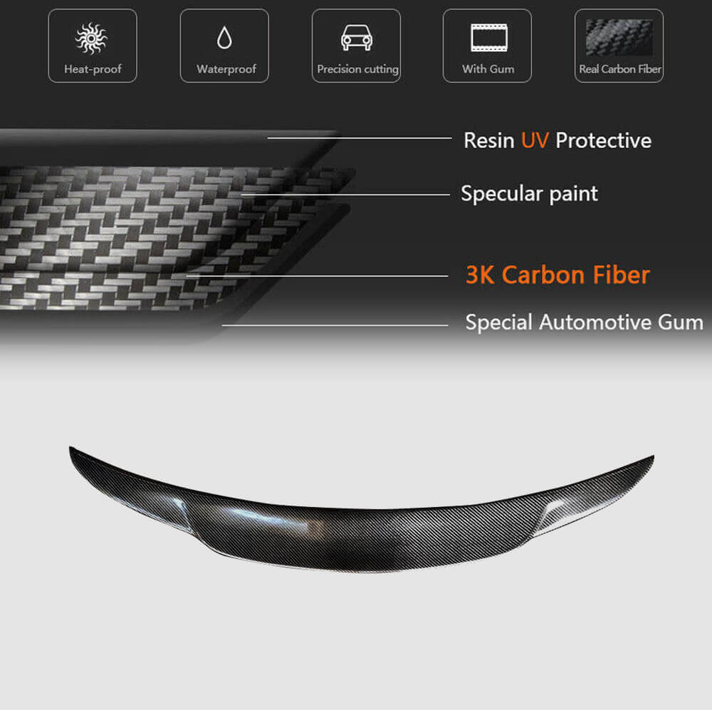 Jaguar XF X260 Sedan 2016-2020 Rear Trunk Spoiler Carbon Fiber-Ahacarbon