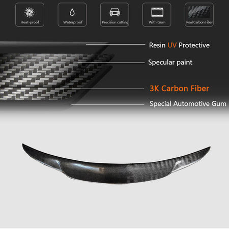 Jaguar XF X260 Sedan 2016-2020 Rear Trunk Spoiler Carbon Fiber-Ahacarbon