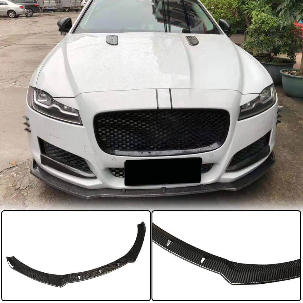 Jaguar XF X260 Sedan 2016-2020 Front Bumper Lip Carbon Fiber-Ahacarbon