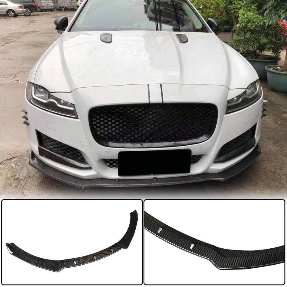 Jaguar XF X260 Sedan 2016-2020 Front Bumper Lip Carbon Fiber-Ahacarbon
