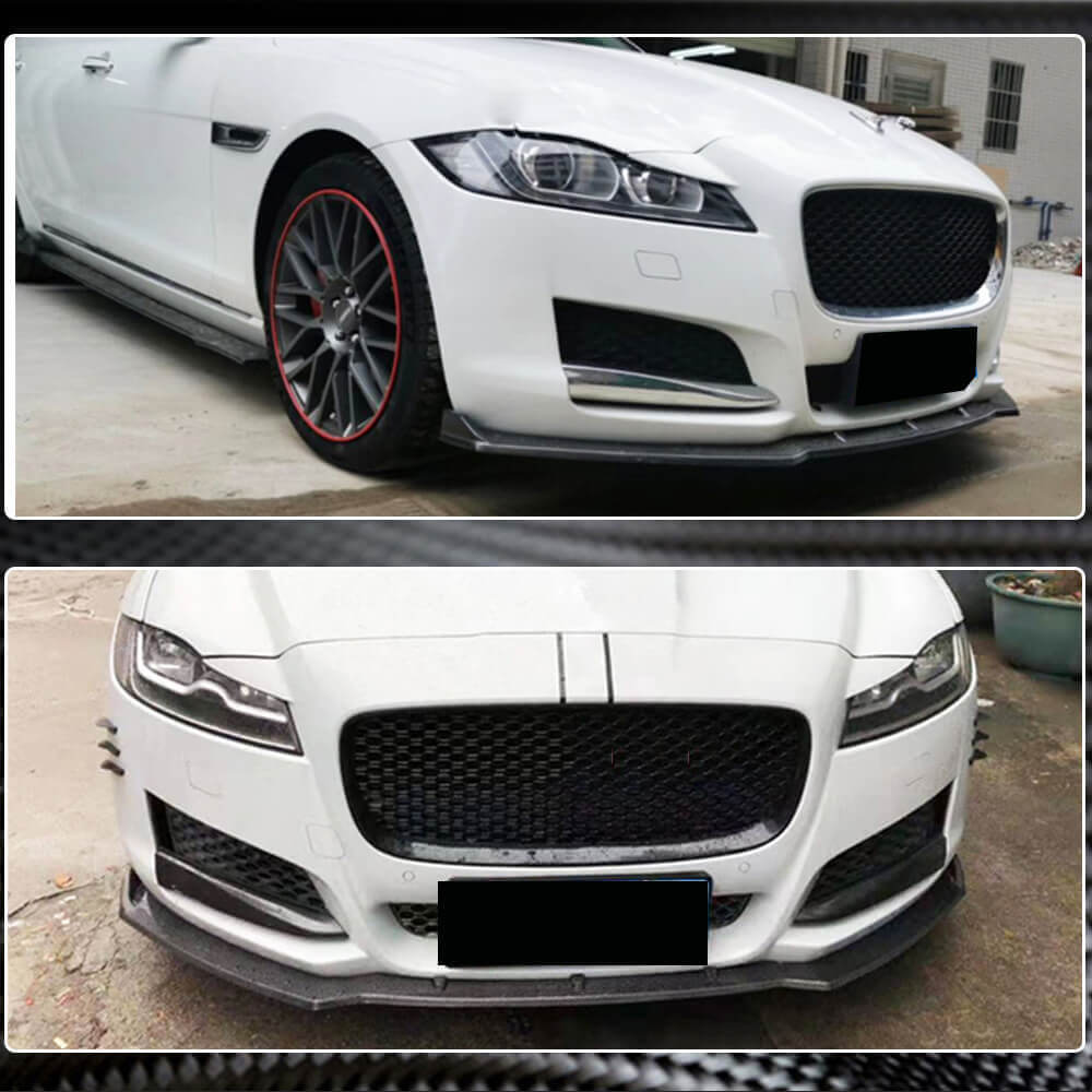 Jaguar XF X260 Sedan 2016-2020 Front Bumper Lip Carbon Fiber-Ahacarbon