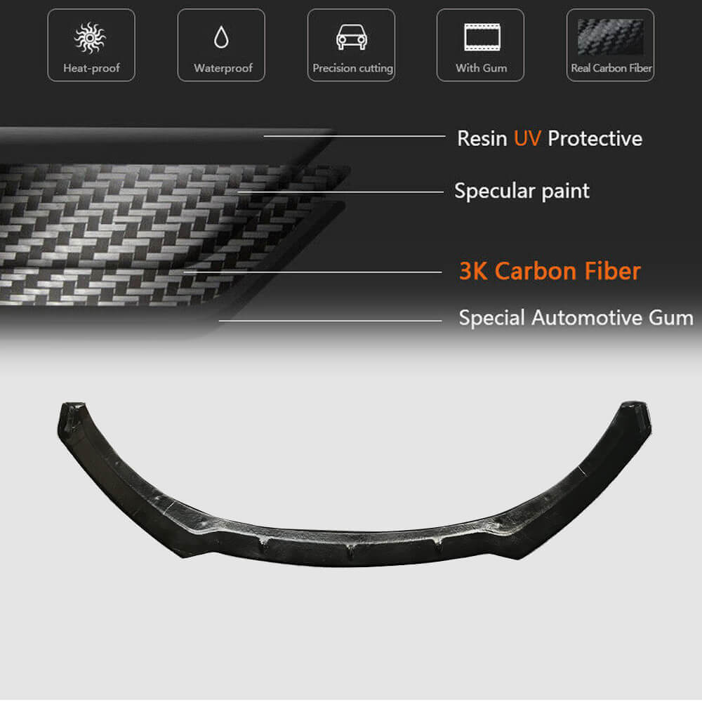 Jaguar XF X260 Sedan 2016-2020 Front Bumper Lip Carbon Fiber-Ahacarbon