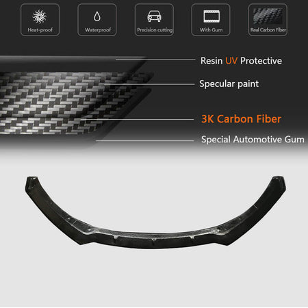 Jaguar XF X260 Sedan 2016-2020 Front Bumper Lip Carbon Fiber-Ahacarbon