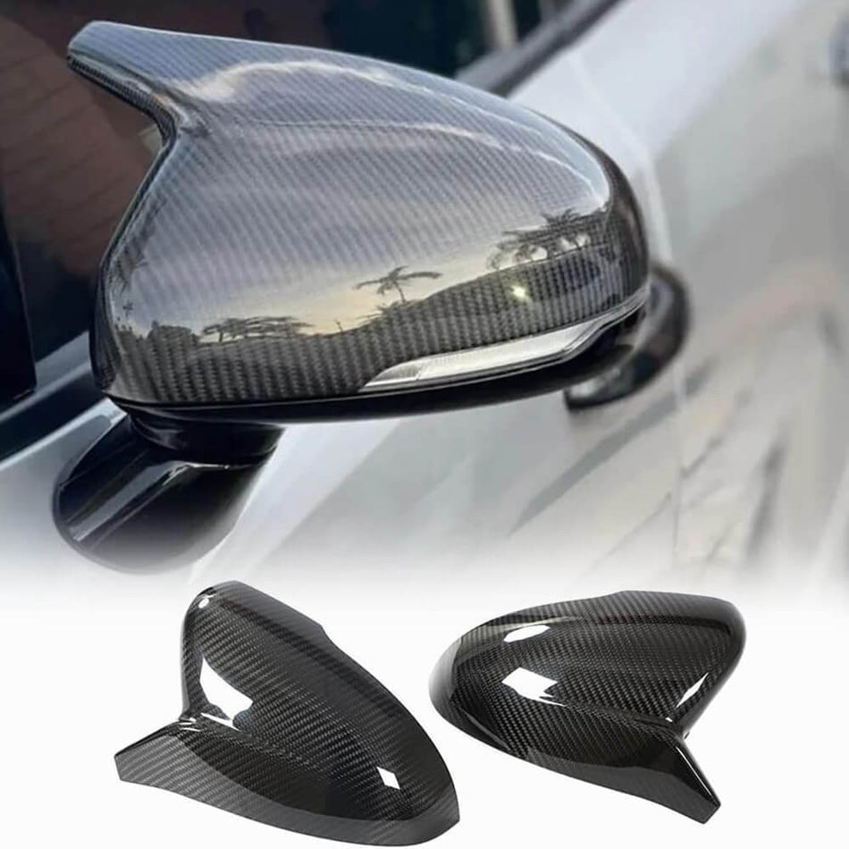Kia Stinger 2018-2023 Dry Carbon Fiber Mirror Covers Add-on-Ahacarbon
