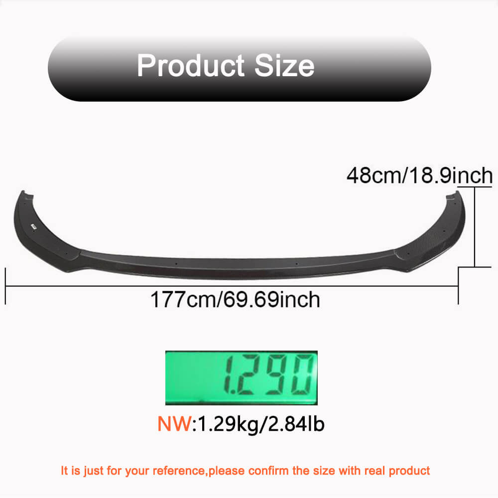 Kia Stinger 2018-2023 Front Bumper Lip Carbon Fiber/FRP-Ahacarbon