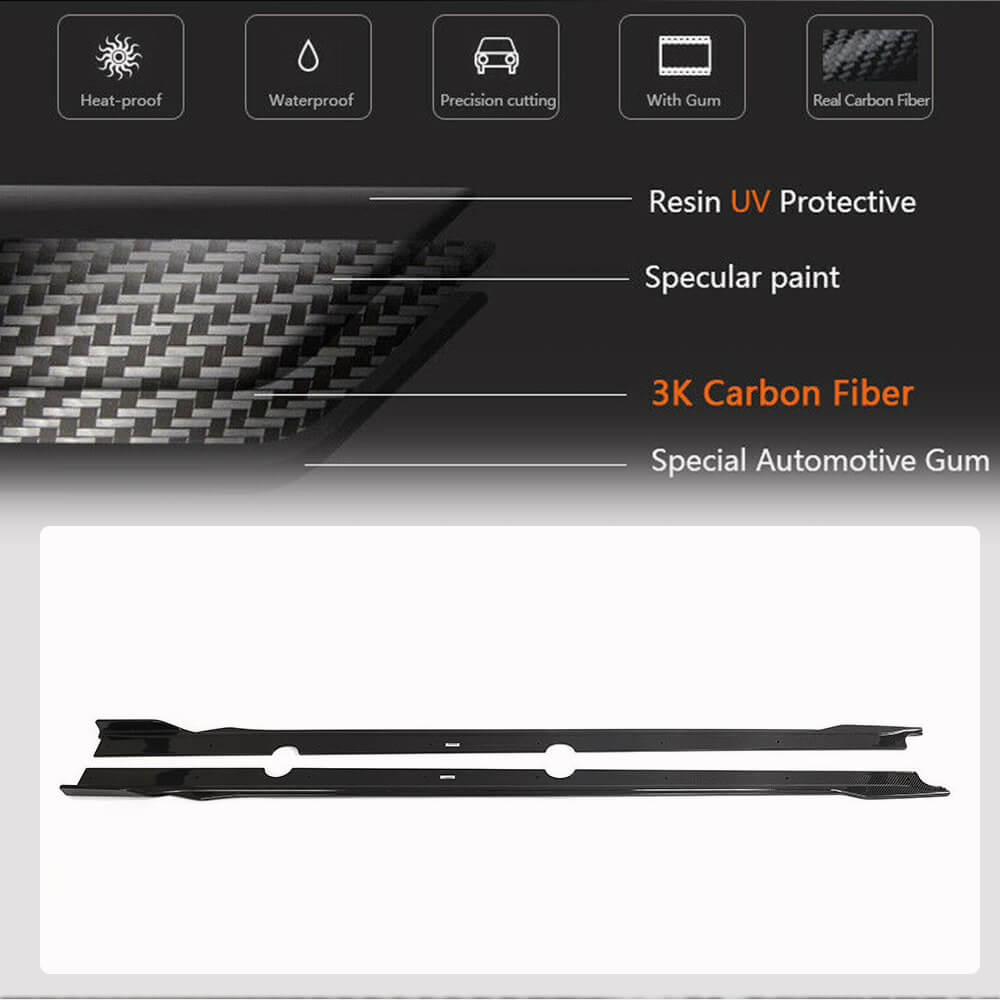Kia Stinger 2018-2023 Side Skirts Carbon Fiber/FRP-Ahacarbon