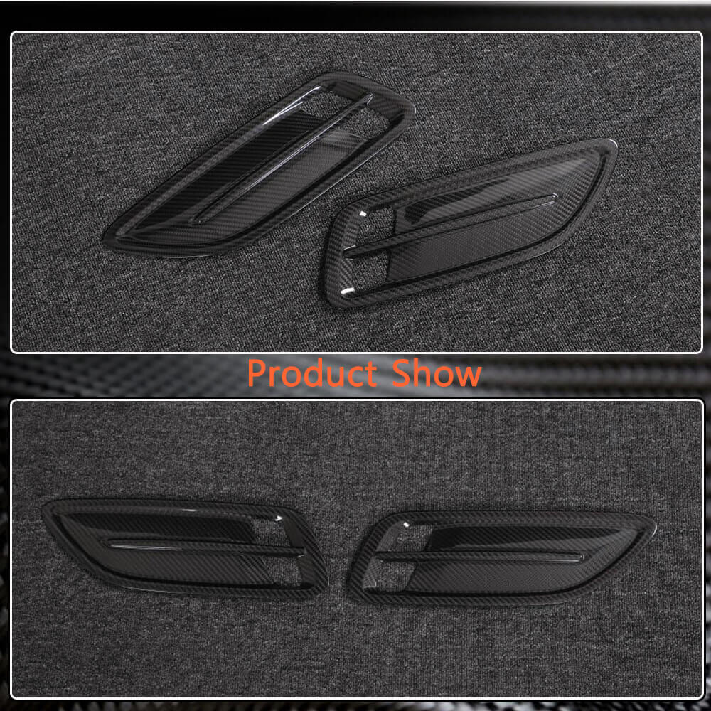 Kia Stinger 2018-2023 Front Hood Air Intake Vents Dry Carbon Fiber-Ahacarbon