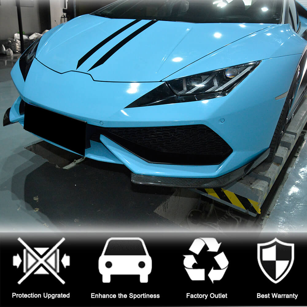 Lamborghini Huracan 2014-2018 Front Bumper Splitters Carbon Fiber-Ahacarbon