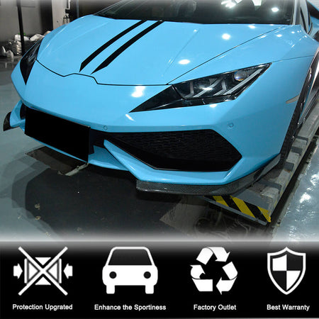 Lamborghini Huracan 2014-2018 Front Bumper Splitters Carbon Fiber-Ahacarbon
