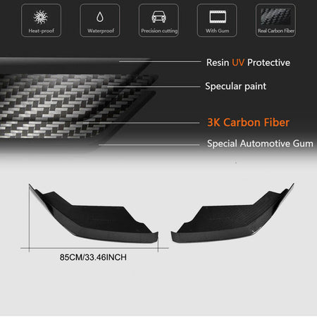 Lamborghini Huracan 2014-2018 Front Bumper Splitters Carbon Fiber-Ahacarbon