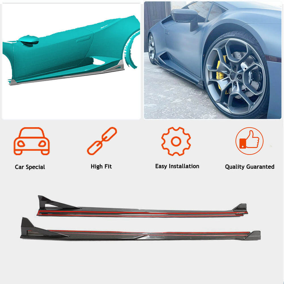 Lamborghini Huracan LP580-2 LP610-4 LP580-2 2014-2018 Side Skirts Carbon Fiber-Ahacarbon