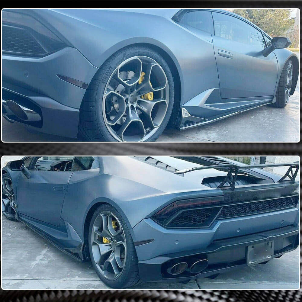 Lamborghini Huracan LP580-2 LP610-4 LP580-2 2014-2018 Side Skirts Carbon Fiber-Ahacarbon