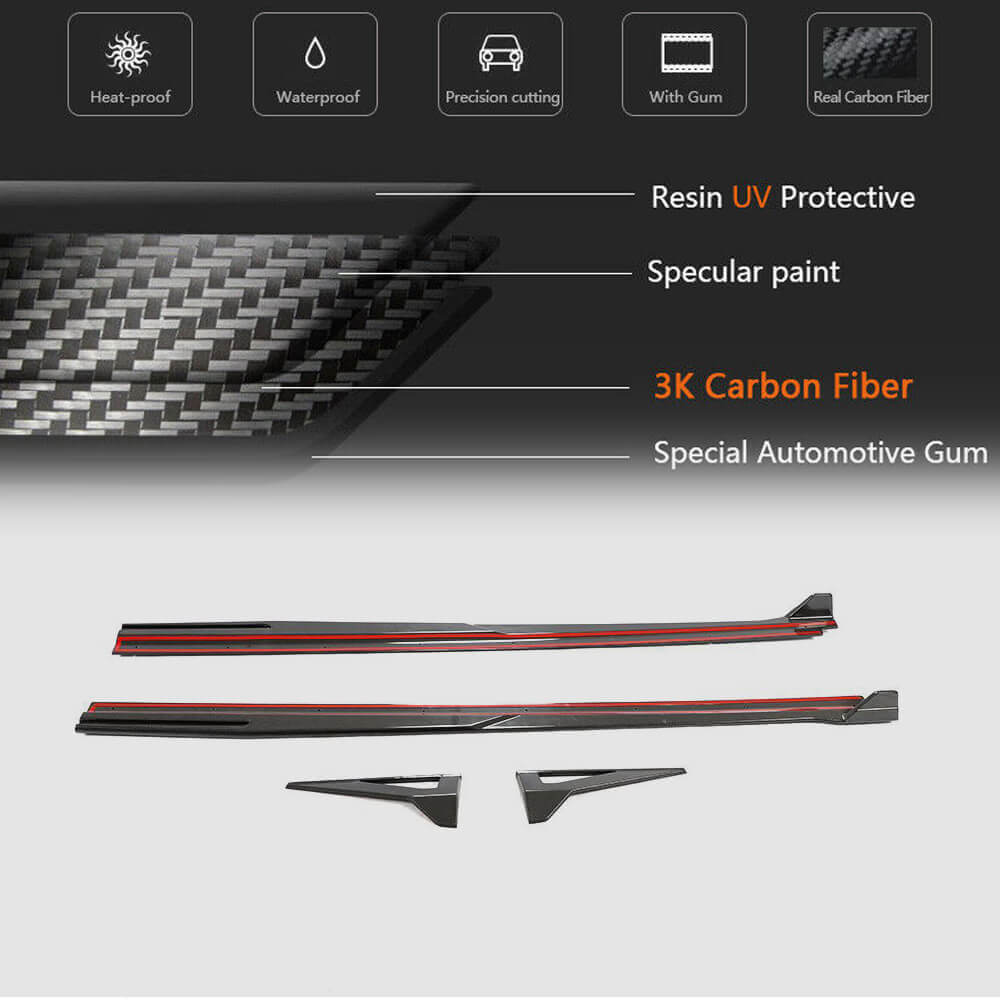 Lamborghini Huracan LP580-2 LP610-4 LP580-2 2014-2018 Side Skirts Carbon Fiber-Ahacarbon