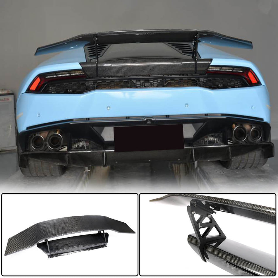 Lamborghini Huracan LP580 LP610 2014-2018 Rear Trunk Spoiler Dry Carbon Fiber-Ahacarbon