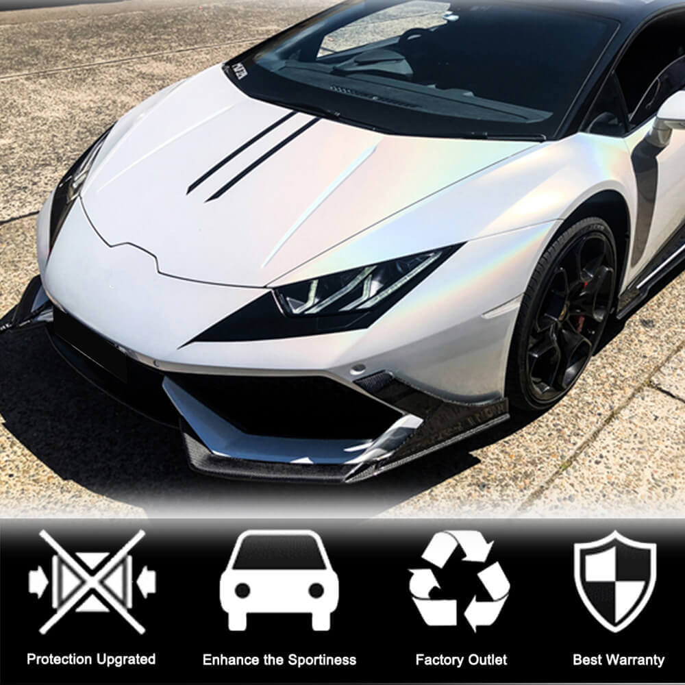 Lamborghini Huracan LP600 LP610 2014-2017 Front Bumper Lip Dry Carbon Fiber-Ahacarbon