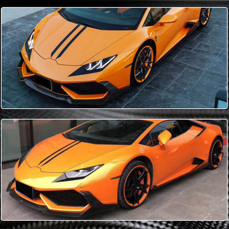 Lamborghini Huracan LP600 LP610 2014-2017 Front Bumper Lip Dry Carbon Fiber-Ahacarbon