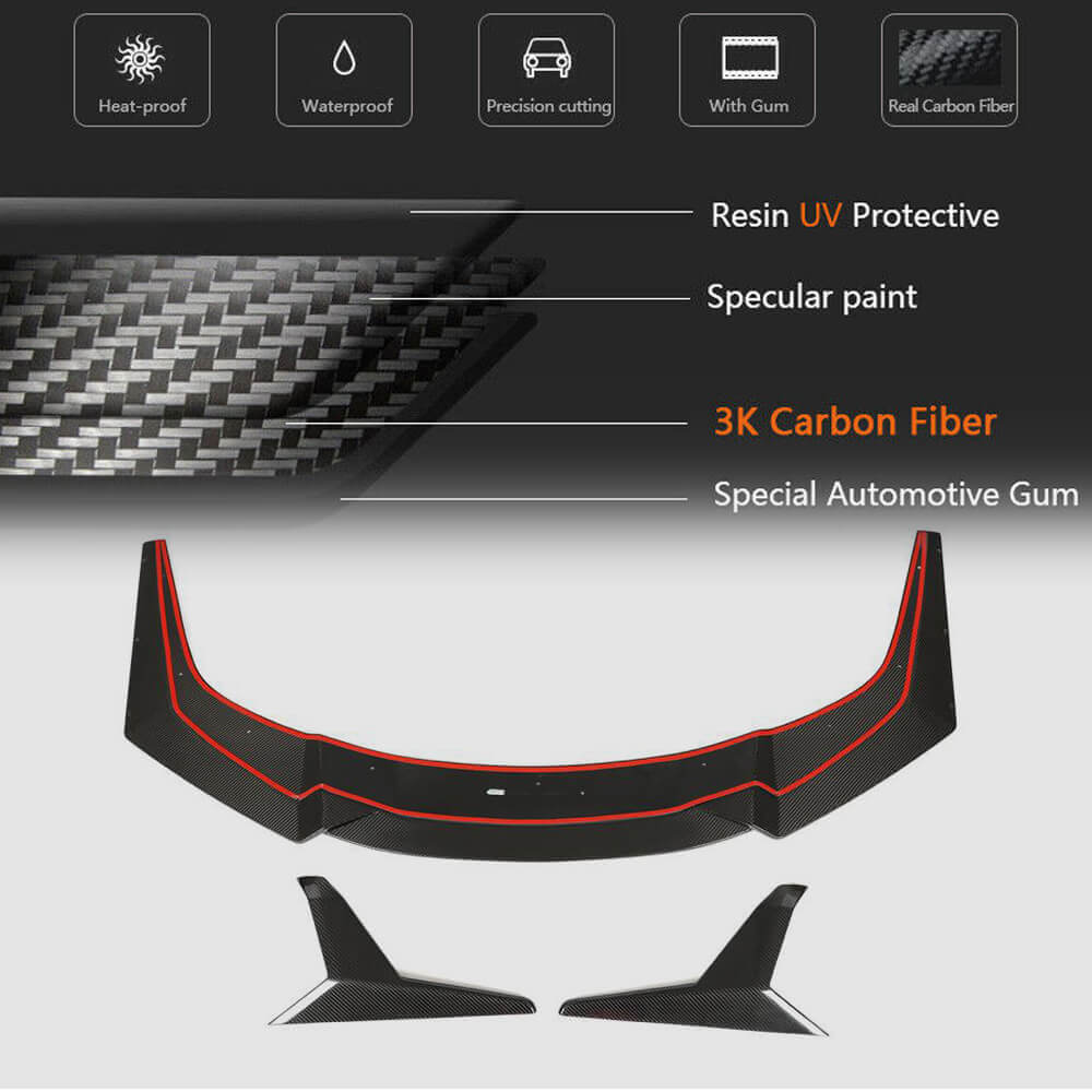 Lamborghini Huracan LP600 LP610 2014-2017 Front Bumper Lip Dry Carbon Fiber-Ahacarbon