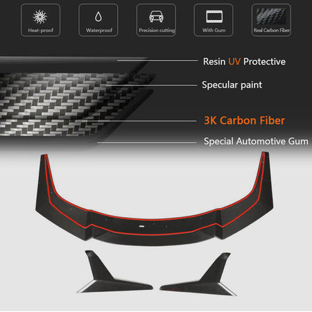Lamborghini Huracan LP600 LP610 2014-2017 Front Bumper Lip Dry Carbon Fiber-Ahacarbon