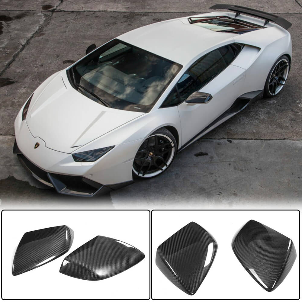 Lamborghini Huracan LP610 LP580 2014-2019 Mirror Covers Carbon Fiber-Ahacarbon