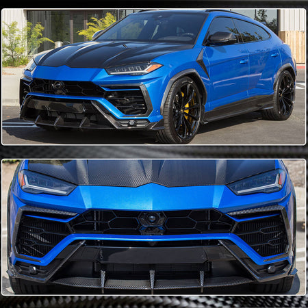 Lamborghini Urus Sport Utility 2018-2022 Front Bumper Splitters Dry Carbon Fiber-Ahacarbon