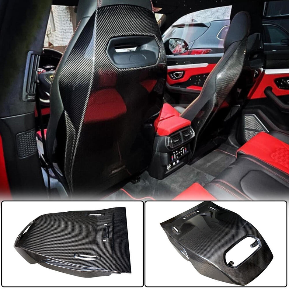 Lamborghini Urus 2018-2022 Racing Front Seatback Cover Set 2pcs Dry Carbon Fiber-Ahacarbon