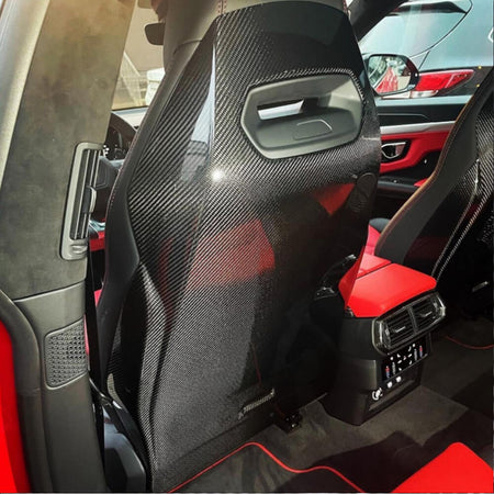Lamborghini Urus 2018-2022 Racing Front Seatback Cover Set 2pcs Dry Carbon Fiber-Ahacarbon
