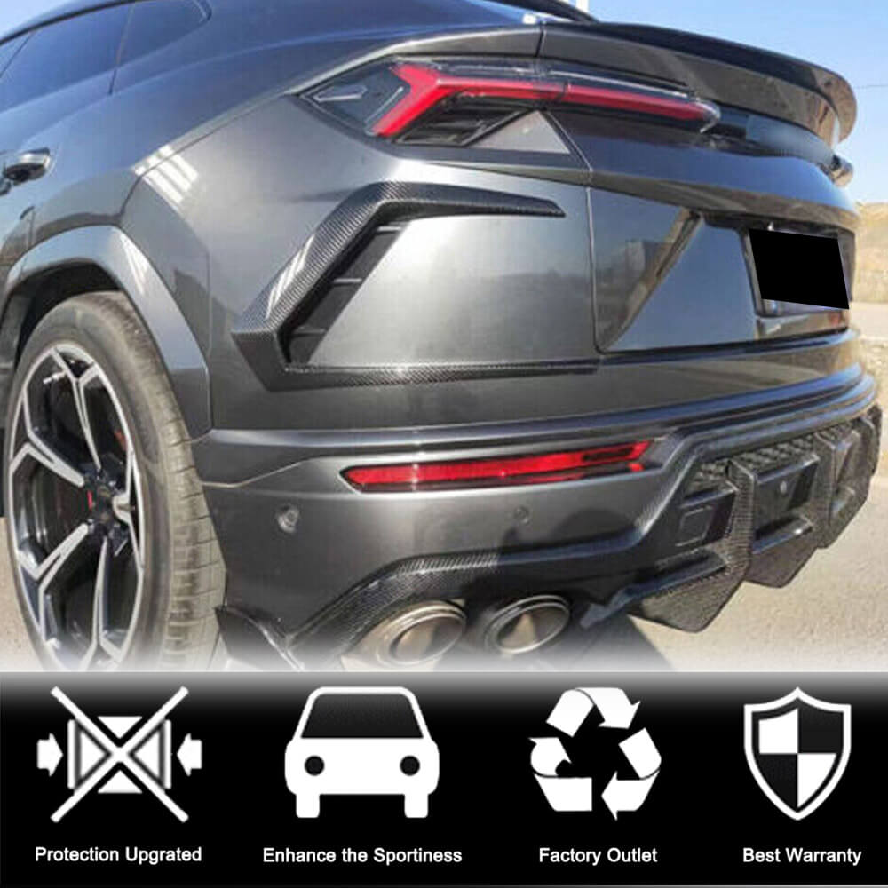 Lamborghini Urus Sport Utility 2018-2022 Dry Carbon Fiber Rear Bumper Splitters-Ahacarbon
