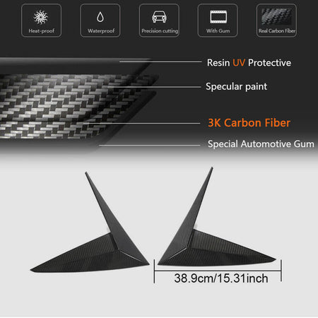 Lamborghini Urus 2018-2022 Side Air Fender Vents Dry Carbon Fiber-Ahacarbon