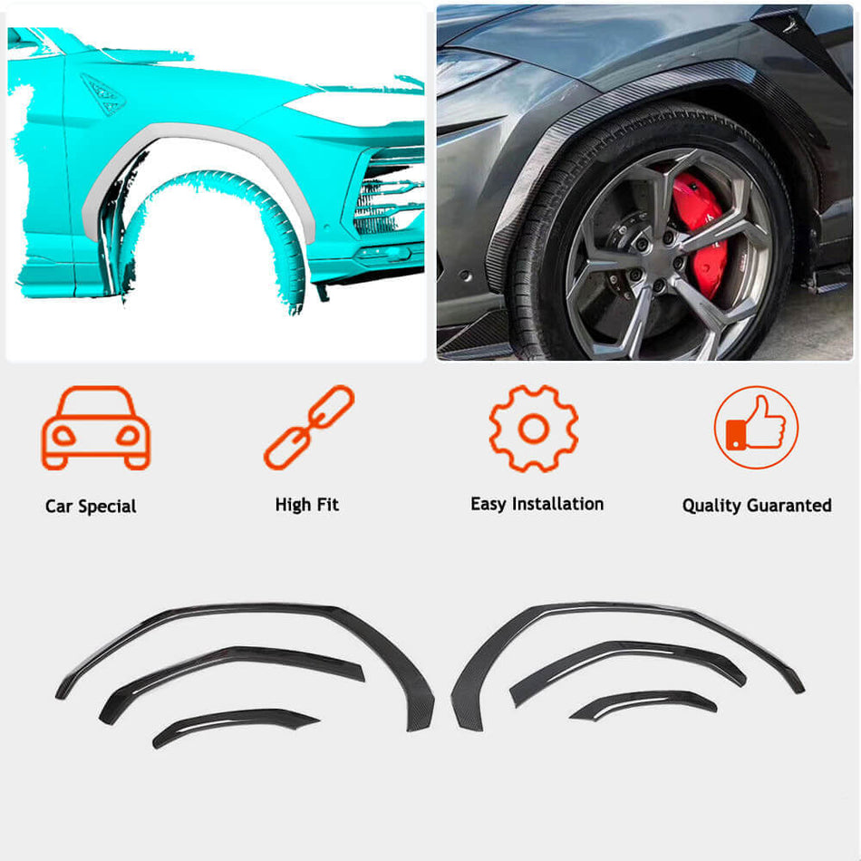 Lamborghini Urus Sport Utility 2018-2022 Wheel Eyebrow Arch Trims Dry Carbon Fiber-Ahacarbon