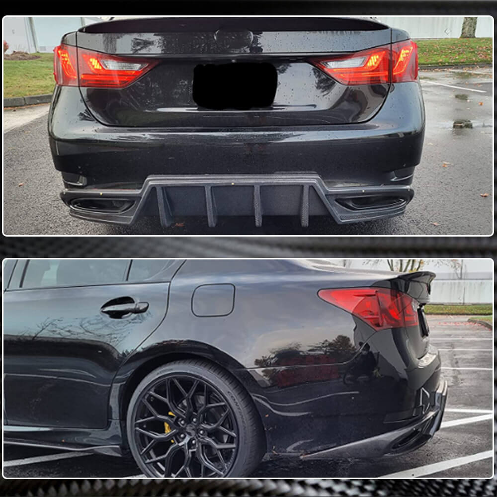 Lexus GS350 F Sport 2012-2015 Rear Bumper Diffuser Carbon Fiber-Ahacarbon