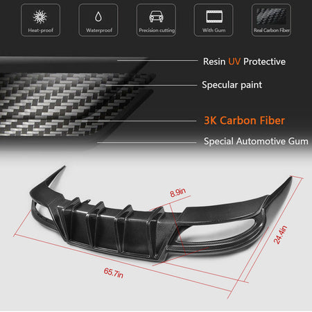 Lexus GS350 F Sport 2012-2015 Rear Bumper Diffuser Carbon Fiber-Ahacarbon