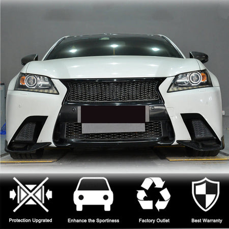 Lexus GS GS350 F Sport 2013-2015 Front Bumper Splitters Carbon Fiber-Ahacarbon