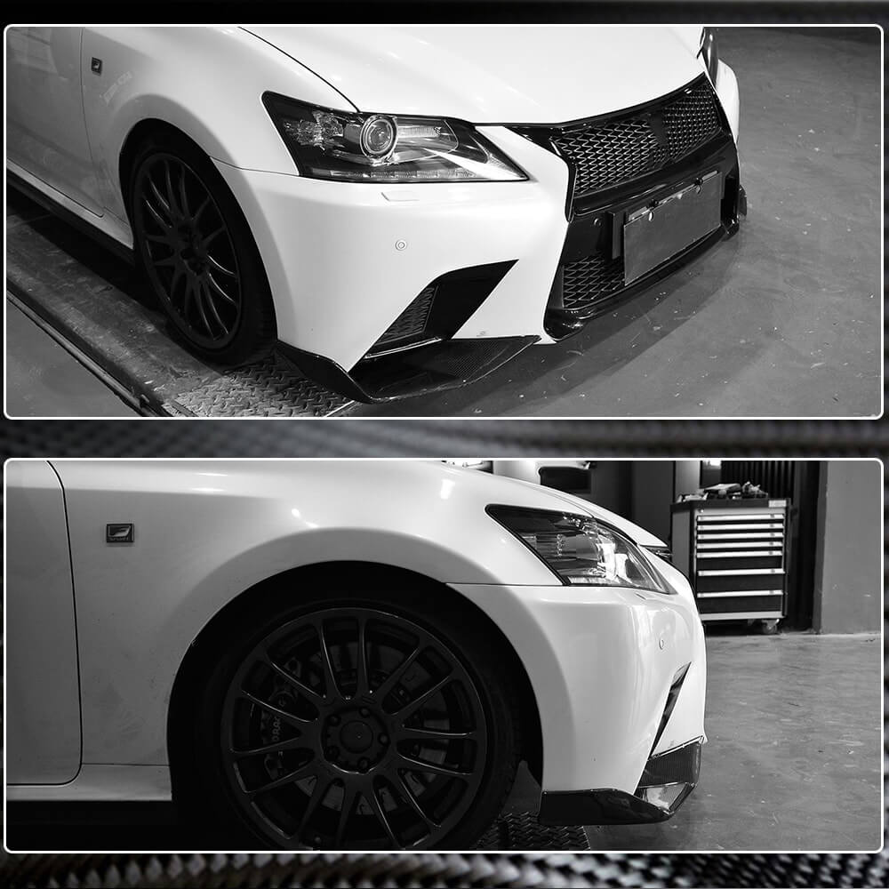 Lexus GS GS350 F Sport 2013-2015 Front Bumper Splitters Carbon Fiber-Ahacarbon