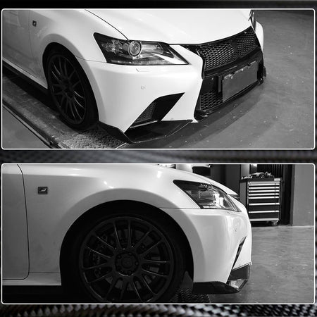 Lexus GS GS350 F Sport 2013-2015 Front Bumper Splitters Carbon Fiber-Ahacarbon
