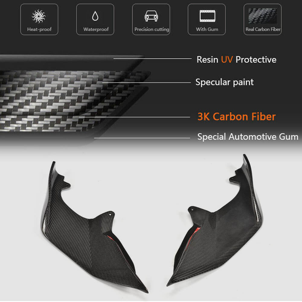 Lexus GS GS350 F Sport 2013-2015 Front Bumper Splitters Carbon Fiber-Ahacarbon