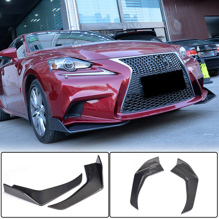 Lexus IS250 IS350 F Sport 2013-2015 Front Bumper Splitters Carbon Fiber-Ahacarbon