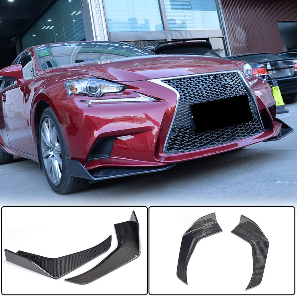 Lexus IS250 IS350 F Sport 2013-2015 Front Bumper Splitters Carbon Fiber-Ahacarbon