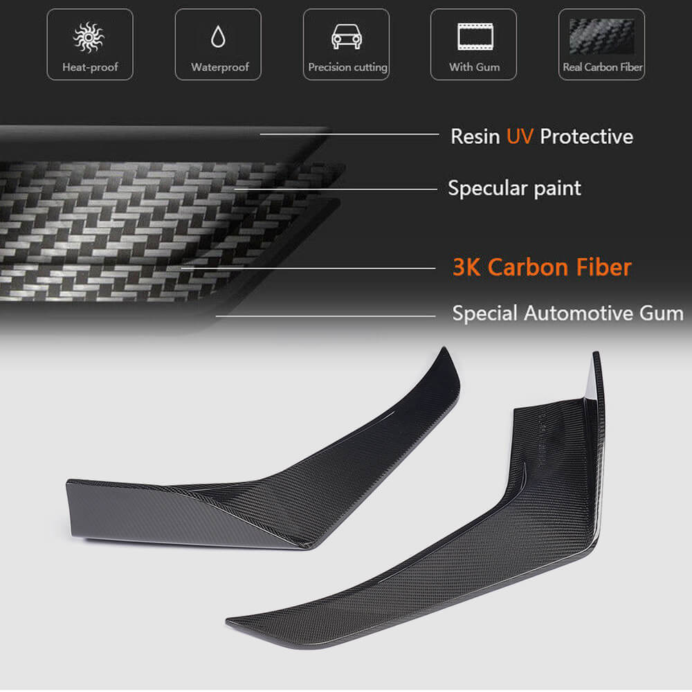 Lexus IS250 IS350 F Sport 2013-2015 Front Bumper Splitters Carbon Fiber-Ahacarbon