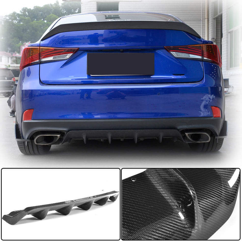 Lexus IS300 IS350 Base/F Sport 2017-2020 Rear Bumper Diffuser Carbon Fiber-Ahacarbon